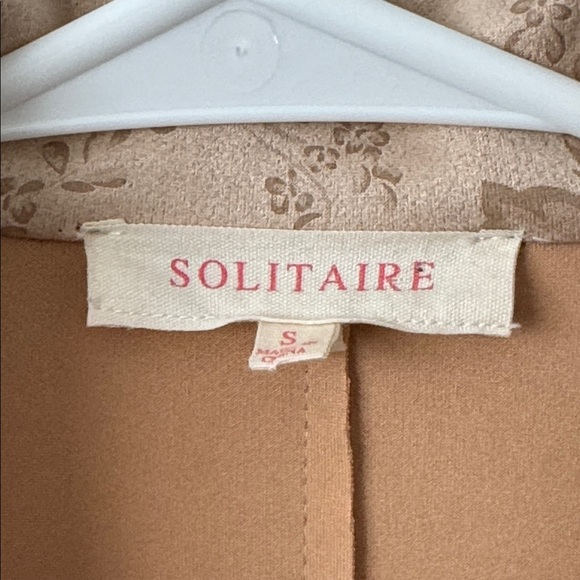 Soltaire Faux Suede Floral Boho Trench Style Coat Size: S - Picture 7 of 8